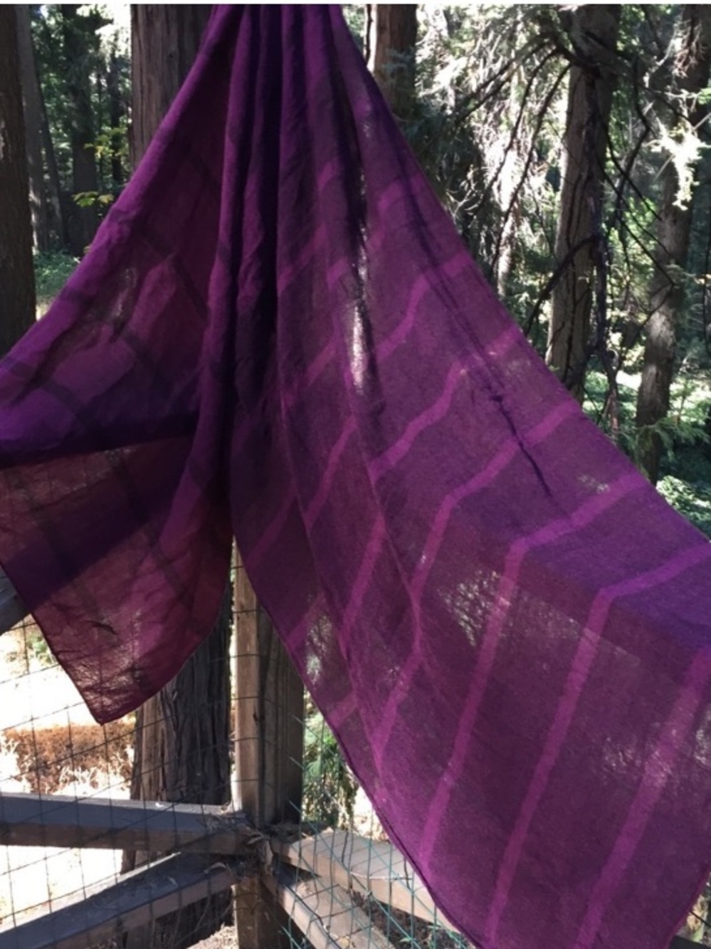Light Loose Weave Purple Scarf - Picture 3 of 6